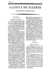 Gazeta de Madrid. 1809. Núm. 104, 14 de abril de 1809 | Biblioteca Virtual Miguel de Cervantes