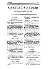 Gazeta de Madrid. 1809. Núm. 123, 3 de mayo de 1809 | Biblioteca Virtual Miguel de Cervantes