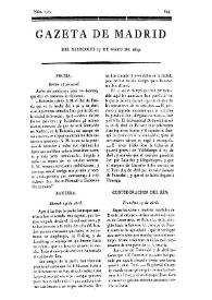 Gazeta de Madrid. 1809. Núm. 137, 17 de mayo de 1809 | Biblioteca Virtual Miguel de Cervantes