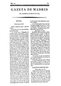 Gazeta de Madrid. 1809. Núm. 143, 23 de mayo de 1809 | Biblioteca Virtual Miguel de Cervantes