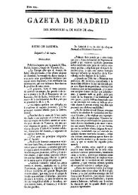Gazeta de Madrid. 1809. Núm. 144, 24 de mayo de 1809 | Biblioteca Virtual Miguel de Cervantes