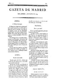 Gazeta de Madrid. 1809. Núm. 145, 25 de mayo de 1809 | Biblioteca Virtual Miguel de Cervantes