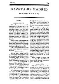 Gazeta de Madrid. 1809. Núm. 147, 27 de mayo de 1809 | Biblioteca Virtual Miguel de Cervantes