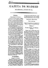Gazeta de Madrid. 1809. Núm. 151, 31 de mayo de 1809 | Biblioteca Virtual Miguel de Cervantes