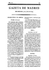 Gazeta de Madrid. 1809. Núm. 158, 7 de junio de 1809 | Biblioteca Virtual Miguel de Cervantes