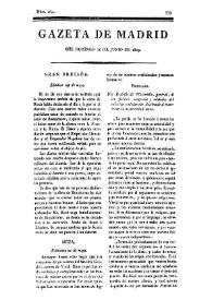 Gazeta de Madrid. 1809. Núm. 169, 18 de junio de 1809 | Biblioteca Virtual Miguel de Cervantes