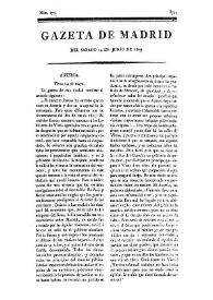 Gazeta de Madrid. 1809. Núm. 175, 24 de junio de 1809 | Biblioteca Virtual Miguel de Cervantes