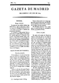 Gazeta de Madrid. 1809. Núm. 183, 2 de julio de 1809 | Biblioteca Virtual Miguel de Cervantes