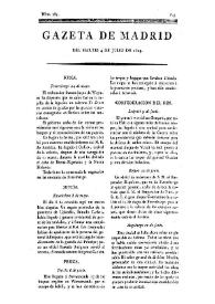 Gazeta de Madrid. 1809. Núm. 185, 4 de julio de 1809 | Biblioteca Virtual Miguel de Cervantes