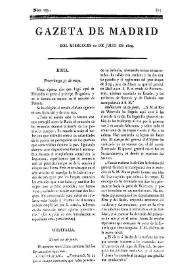 Gazeta de Madrid. 1809. Núm. 193, 12 de julio de 1809 | Biblioteca Virtual Miguel de Cervantes