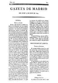 Gazeta de Madrid. 1809. Núm. 198, 17 de julio de 1809 | Biblioteca Virtual Miguel de Cervantes