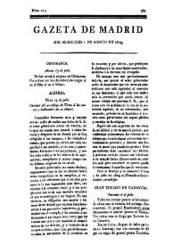 Gazeta de Madrid. 1809. Núm. 215, 2 de agosto de 1809 | Biblioteca Virtual Miguel de Cervantes