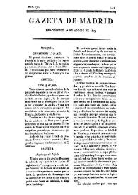 Gazeta de Madrid. 1809. Núm. 231, 18 de agosto de 1809 | Biblioteca Virtual Miguel de Cervantes
