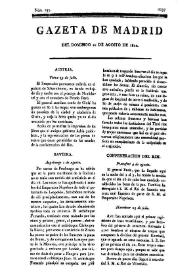 Gazeta de Madrid. 1809. Núm. 233, 20 de agosto de 1809 | Biblioteca Virtual Miguel de Cervantes