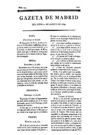 Gazeta de Madrid. 1809. Núm. 234, 21 de agosto de 1809 | Biblioteca Virtual Miguel de Cervantes