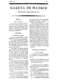 Gazeta de Madrid. 1809. Núm. 237, 24 de agosto de 1809 | Biblioteca Virtual Miguel de Cervantes