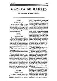 Gazeta de Madrid. 1809. Núm. 238, 25 de agosto de 1809 | Biblioteca Virtual Miguel de Cervantes