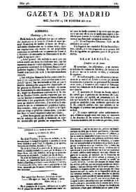 Gazeta de Madrid. 1810. Núm. 46, 15 de febrero de 1810 | Biblioteca Virtual Miguel de Cervantes