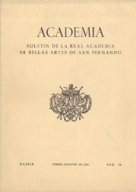 Academia : Anales y Boletín de la Real Academia de Bellas Artes de San Fernando. Núm. 20, primer semestre de 1965 | Biblioteca Virtual Miguel de Cervantes