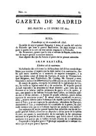 Gazeta de Madrid. 1809. Núm. 10, 10 de enero de 1809 | Biblioteca Virtual Miguel de Cervantes