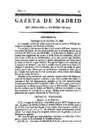 Gazeta de Madrid. 1809. Núm. 11, 11 de enero de 1809 | Biblioteca Virtual Miguel de Cervantes