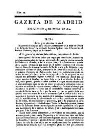 Gazeta de Madrid. 1809. Núm. 13, 13 de enero de 1809 | Biblioteca Virtual Miguel de Cervantes