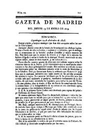 Gazeta de Madrid. 1809. Núm. 19, 19 de enero de 1809 | Biblioteca Virtual Miguel de Cervantes