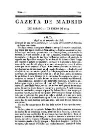 Gazeta de Madrid. 1809. Núm. 21, 21 de enero de 1809 | Biblioteca Virtual Miguel de Cervantes