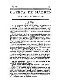 Gazeta de Madrid. 1809. Núm. 27, 27 de enero de 1809 | Biblioteca Virtual Miguel de Cervantes
