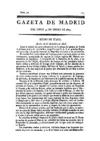 Gazeta de Madrid. 1809. Núm. 30, 30 de enero de 1809 | Biblioteca Virtual Miguel de Cervantes