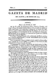 Gazeta de Madrid. 1809. Núm. 31, 31 de enero de 1809 | Biblioteca Virtual Miguel de Cervantes