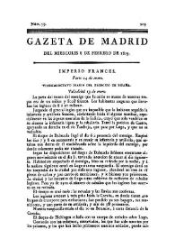 Gazeta de Madrid. 1809. Núm. 39, 8 de febrero de 1809 | Biblioteca Virtual Miguel de Cervantes