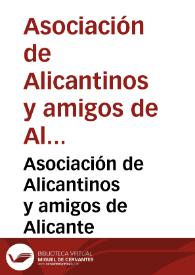 Asociación de Alicantinos y Amigos de Alicante | Biblioteca Virtual Miguel de Cervantes