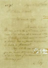 [Carta de Simón Bolívar a Francisco Carreño] | Biblioteca Virtual Miguel de Cervantes