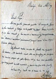 Carta a su padre, Badajoz, 10 de abril de 1835 | Biblioteca Virtual Miguel de Cervantes