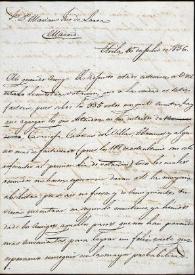 Carta de Ramón Ceruti. Ávila, 16 de julio de 1836 | Biblioteca Virtual Miguel de Cervantes