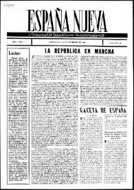 España Nueva : Semanario Republicano Independiente. Núm. 1, 24 de noviembre de 1945 | Biblioteca Virtual Miguel de Cervantes