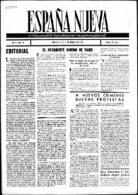 España Nueva : Semanario Republicano Independiente. Núm. 15, 2 de marzo de 1946 | Biblioteca Virtual Miguel de Cervantes