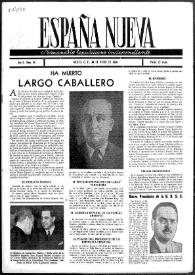 España Nueva : Semanario Republicano Independiente. Núm. 19, 30 de marzo de 1946 | Biblioteca Virtual Miguel de Cervantes