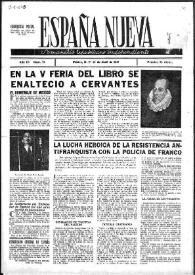 España Nueva : Semanario Republicano Independiente. Núm. 75, 26 de abril de 1947 | Biblioteca Virtual Miguel de Cervantes