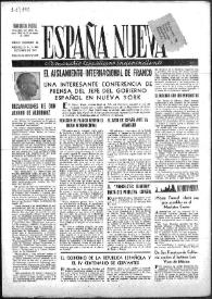 España Nueva : Semanario Republicano Independiente. Núm. 93, 4 de octubre de 1947 | Biblioteca Virtual Miguel de Cervantes