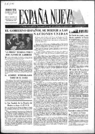 España Nueva : Semanario Republicano Independiente. Núm. 96, 25 de octubre de 1947 | Biblioteca Virtual Miguel de Cervantes