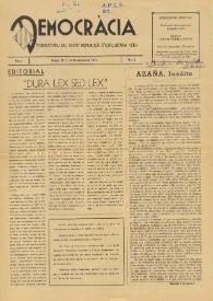 Democràcia : Portantveu del Partit Republicà d'Esquerra. Núm. 2, noviembre de 1944 | Biblioteca Virtual Miguel de Cervantes