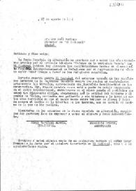 Carta de Indalecio Prieto y Diego Martínez Barrio a Raúl Noriega. 17 de agosto de 1944  | Biblioteca Virtual Miguel de Cervantes