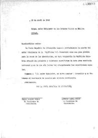 Carta de la Junta Española de Liberación al Embajador de Estados Unidos. México, 12 de abril de 1945 | Biblioteca Virtual Miguel de Cervantes