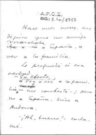 Nota manuscrita de Carlos Esplá | Biblioteca Virtual Miguel de Cervantes
