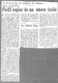 Perfil seglar de un nuevo fraile / Indalecio Prieto | Biblioteca Virtual Miguel de Cervantes