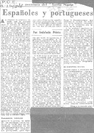 La aventura del Santa María. Españoles y portugueses | Biblioteca Virtual Miguel de Cervantes