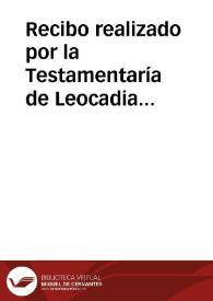 Recibo realizado por la Testamentaría de Leocadia Gallardo en concepto de un importe abonado por Carlos Esplá. México, 20 de mayo de 1951 | Biblioteca Virtual Miguel de Cervantes