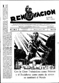 Renovación (México D. F.) : Órgano de la Federación de Juventudes Socialistas de España. Año V, número 42, agosto de 1949 | Biblioteca Virtual Miguel de Cervantes
